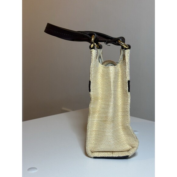 Vintage Etienne Aigner Handbag Paper Straw Handmade Trim Small Boho - Picture 7 of 16